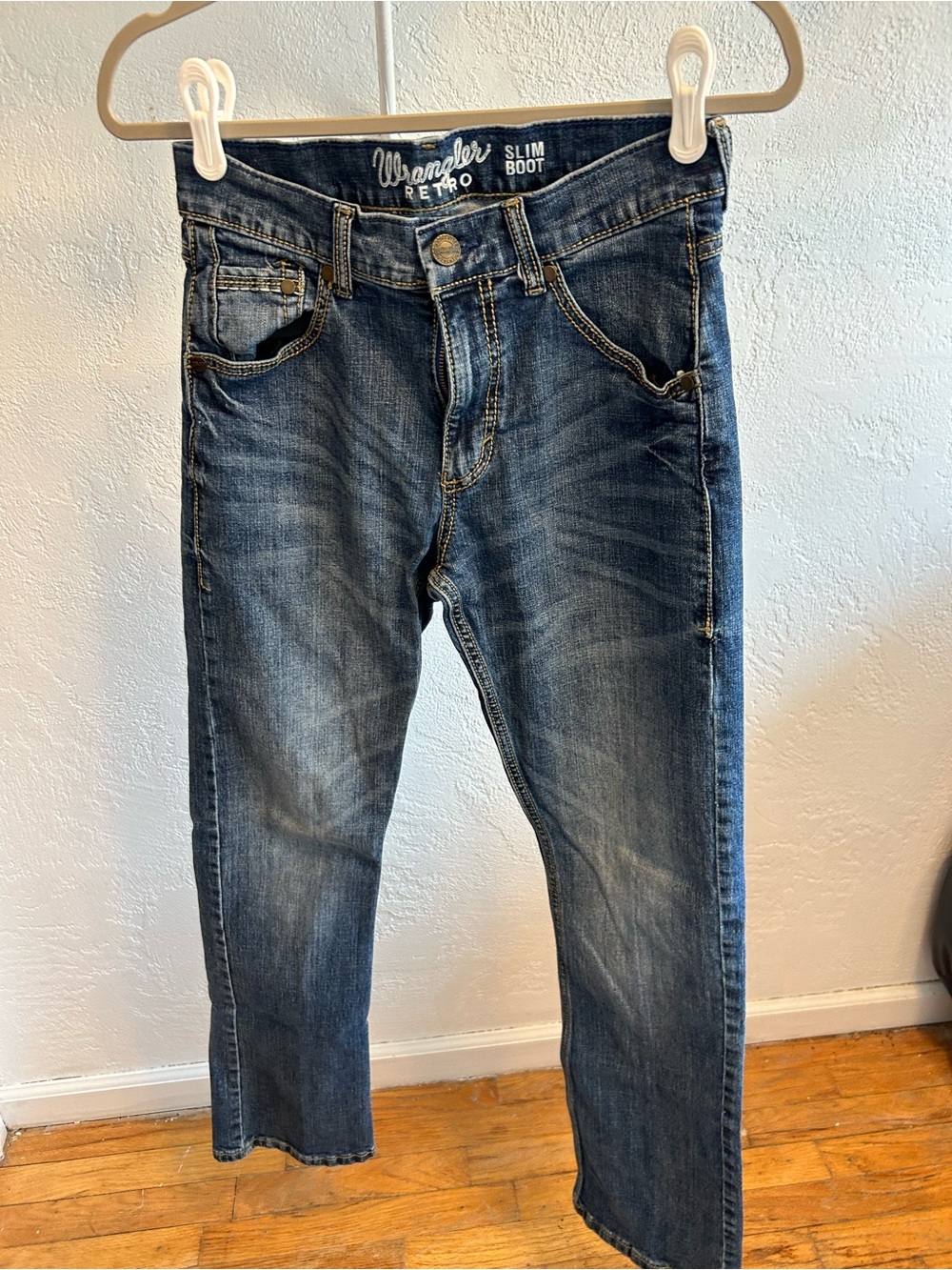 Wrangler Slim Boot Men's Faded Blue Jeans